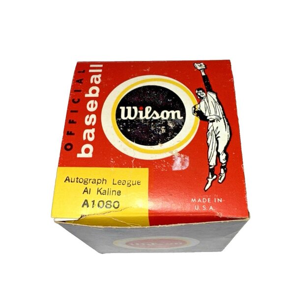 Wilson Other - Al Kaline Autographed Vtg Wilson League Baseball A1080 w/ Box & Paper Wrapping